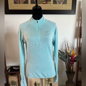 Nike Women's Thermal-Fit Element 1/2 Zip Top Long Sleeve Size Small Turquoise